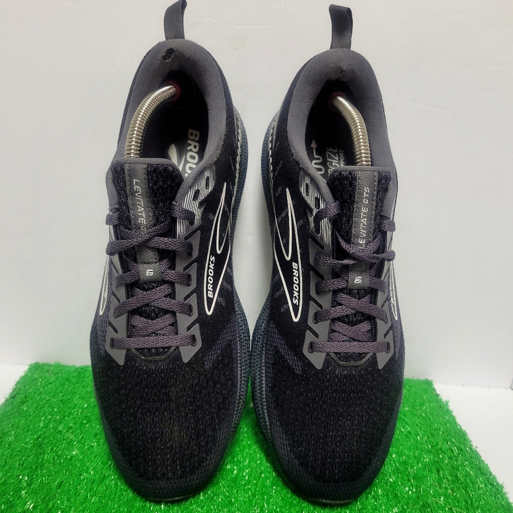 Brooks Levitate GTS 6 Men's Sz 9.5 B Running Shoes Mesh Trainer Black Silver - Picture 4 of 9